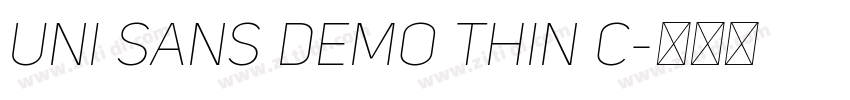uni sans demo thin c字体转换